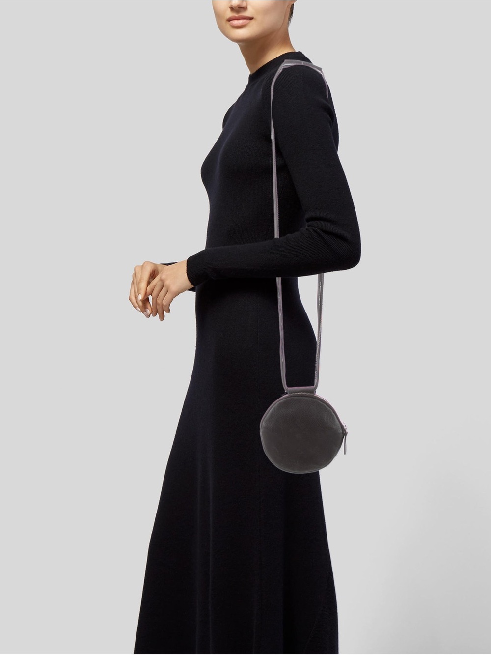 Sarah Pacini Round Leather Crossbody Bag